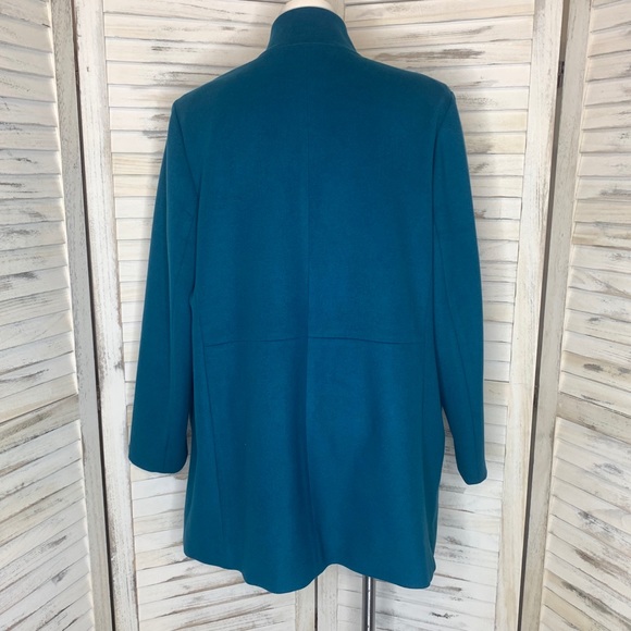 J. JILL Berkshires Coat Peacock Blue Peacoat XL - Picture 2 of 9